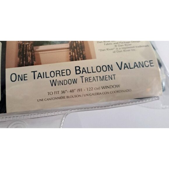 NEW Vintage Tailored Balloon Valance Verona Dan River Pink Floral Rose 84x15 - Picture 3 of 4